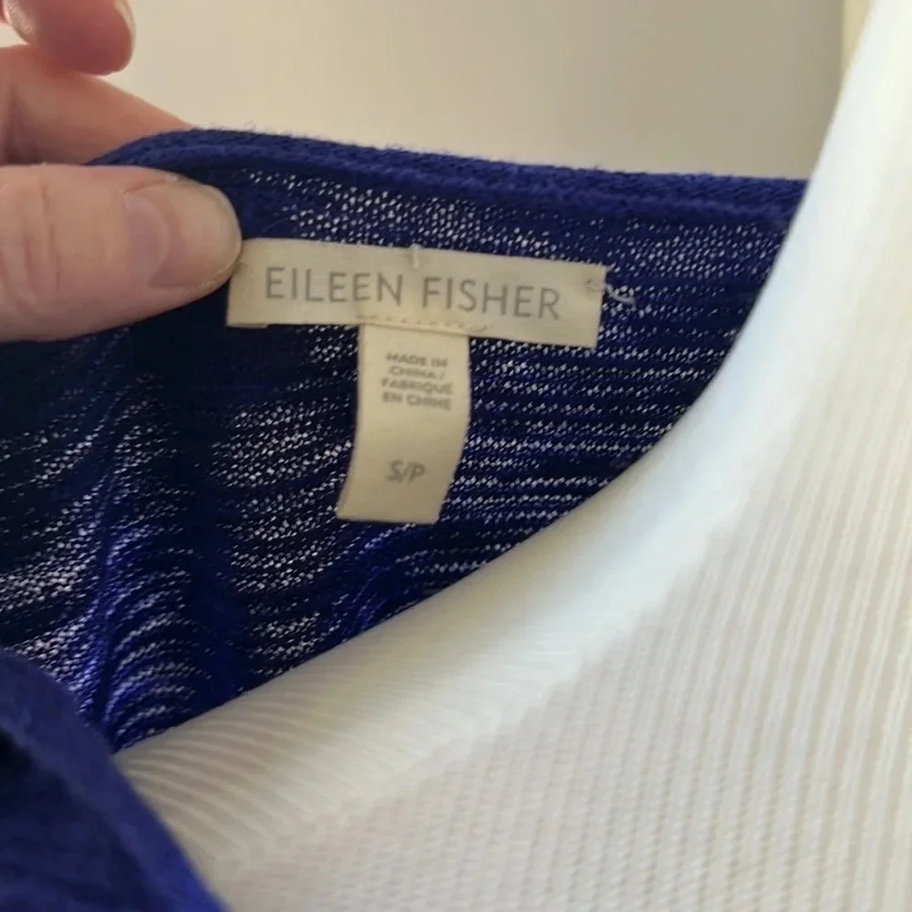 Eileen Fisher Boxy Ribbed Sweater, Size S/P, Like New